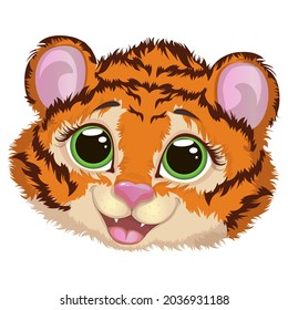 tiger smile clipart