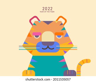 Cartoon Tiger image design,	Chinese Zodiac-Tiger, Year of the Tiger cartoon image design.
