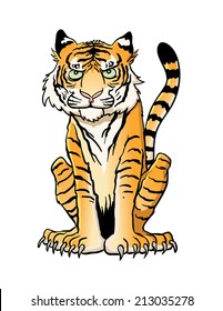 Cartoon Tiger Sitting
