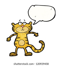 tigre de caricatura hablando