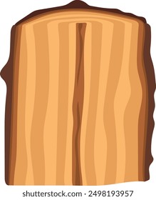 Cartoon timber with wood cut texture. Natural firewood