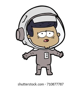 astronauta cansado de desenho animado