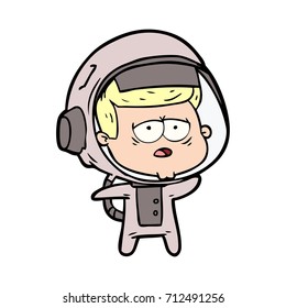 astronauta cansada