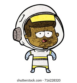 astronauta cansada