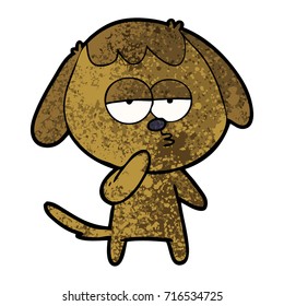 perro cansado de dibujos animados