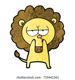 cartoon tired lion