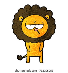 león cansado de caricatura