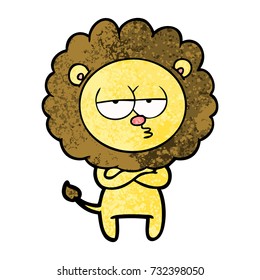 cartoon tired lion