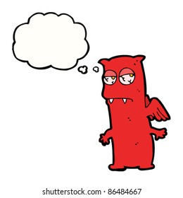 cartoon tired little imp
