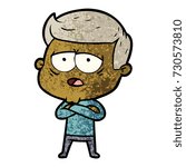 cartoon tired man