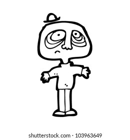hombre cansado de dibujos animados