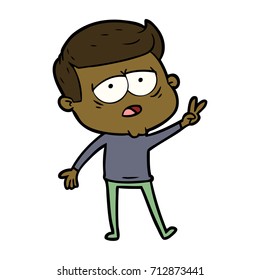 hombre cansado de dibujos animados