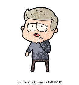 hombre cansado de dibujos animados