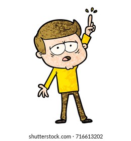 caricatura de un hombre cansado apuntando