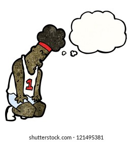 cartoon tired runner