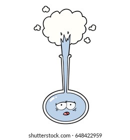 experimento científico cansado de dibujos animados