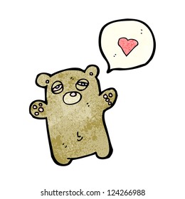 cartoon tired teddy bear