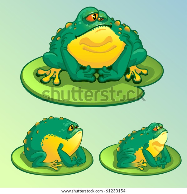 Cartoon Toad On Lily Pad Stock Vector Royalty Free