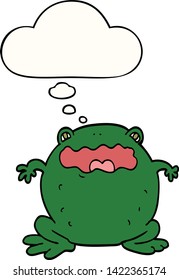 cartoon toad with thought bubble