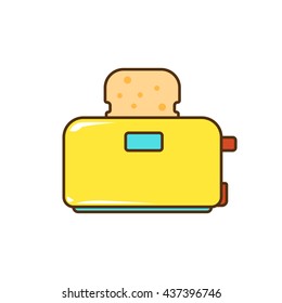 Cartoon toaster icon