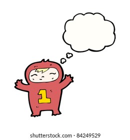 cartoon toddler with speech bubble