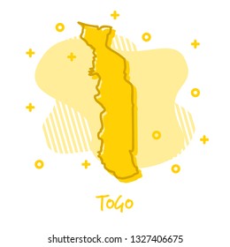 Cartoon Togo Map