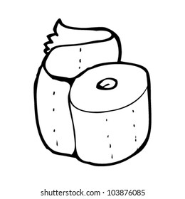 cartoon toilet roll