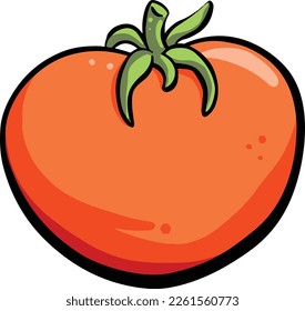 Cartoon Tomato Fruit Illustration Vector