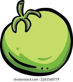 Vector de ilustración de frutas de tomate de dibujos animados