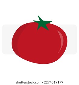 Cartoon tomato, great design for any purposes. Organic food. Healthy eating. Vector illustration.