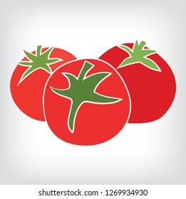 Cartoon tomato symbol