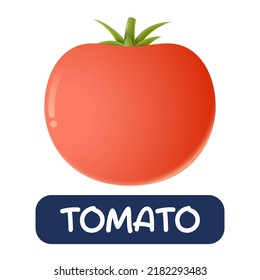 cartoon tomato vegetables vector isolated on white background