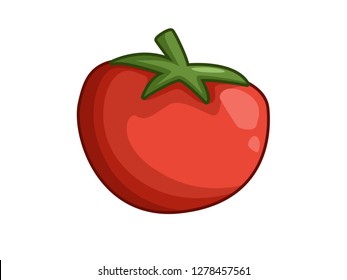 cartoon tomatoes, isolated on a white background
