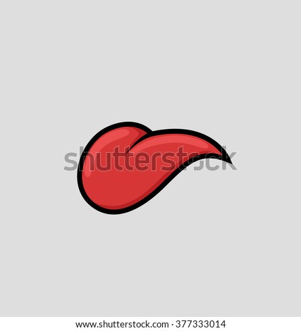 Cartoon Tongue Vector