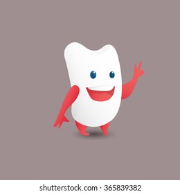 Cartoon Tooth Character