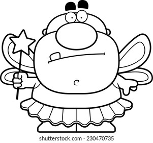 A cartoon Tooth Fairy man in a tutu.