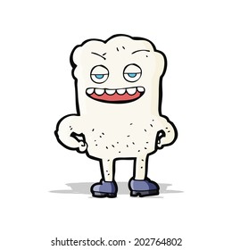 cartoon tooth looking smug
