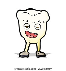 cartoon tooth looking smug