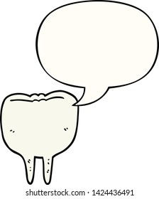 Cartoon Zahn mit Sprachblase