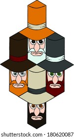 cartoon top hat man