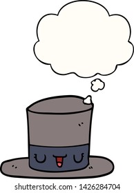 gorro de caricatura con burbuja de pensamiento