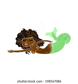 cartoon topless mermaid