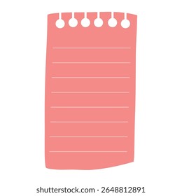 Página do Bloco de Anotações de Desenho Animado com Linhas 