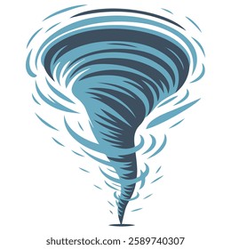Cartoon Tornado Design Swirl Vector Illustration