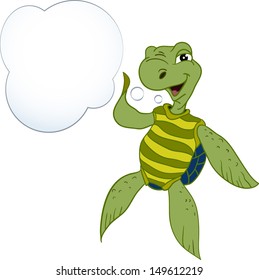 cartoon tortoise / card