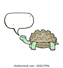 cartoon tortoise with speech bubble
