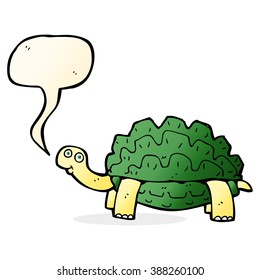 cartoon tortoise with speech bubble