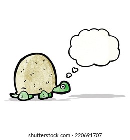 cartoon tortoise with thought bubble