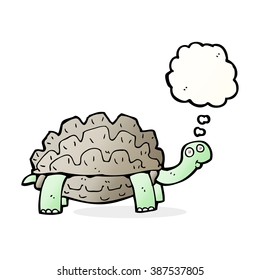 cartoon tortoise with thought bubble