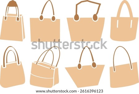 Cartoon tote bag vector, shopping bag, tote bag icon, tote bag design